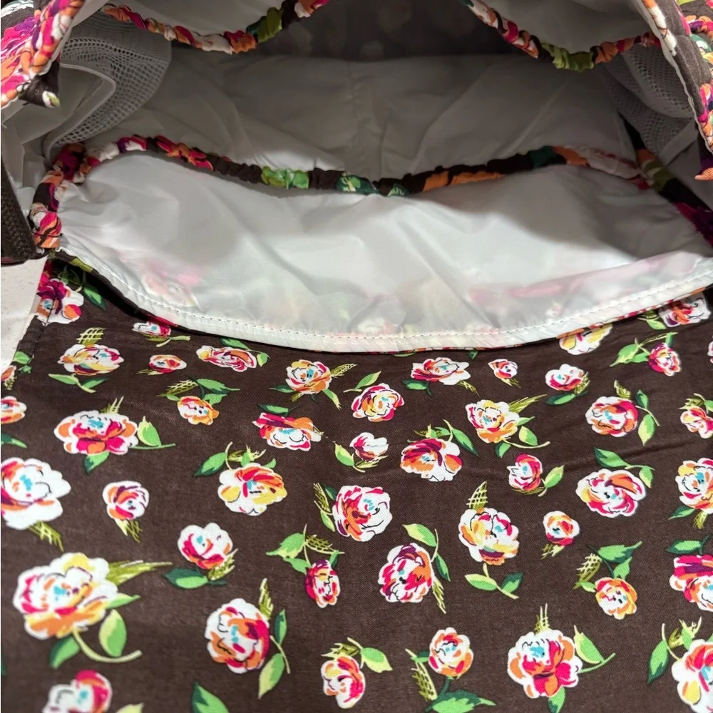 NWT Vera Bradley Messenger Baby Bag in English Rose Floral